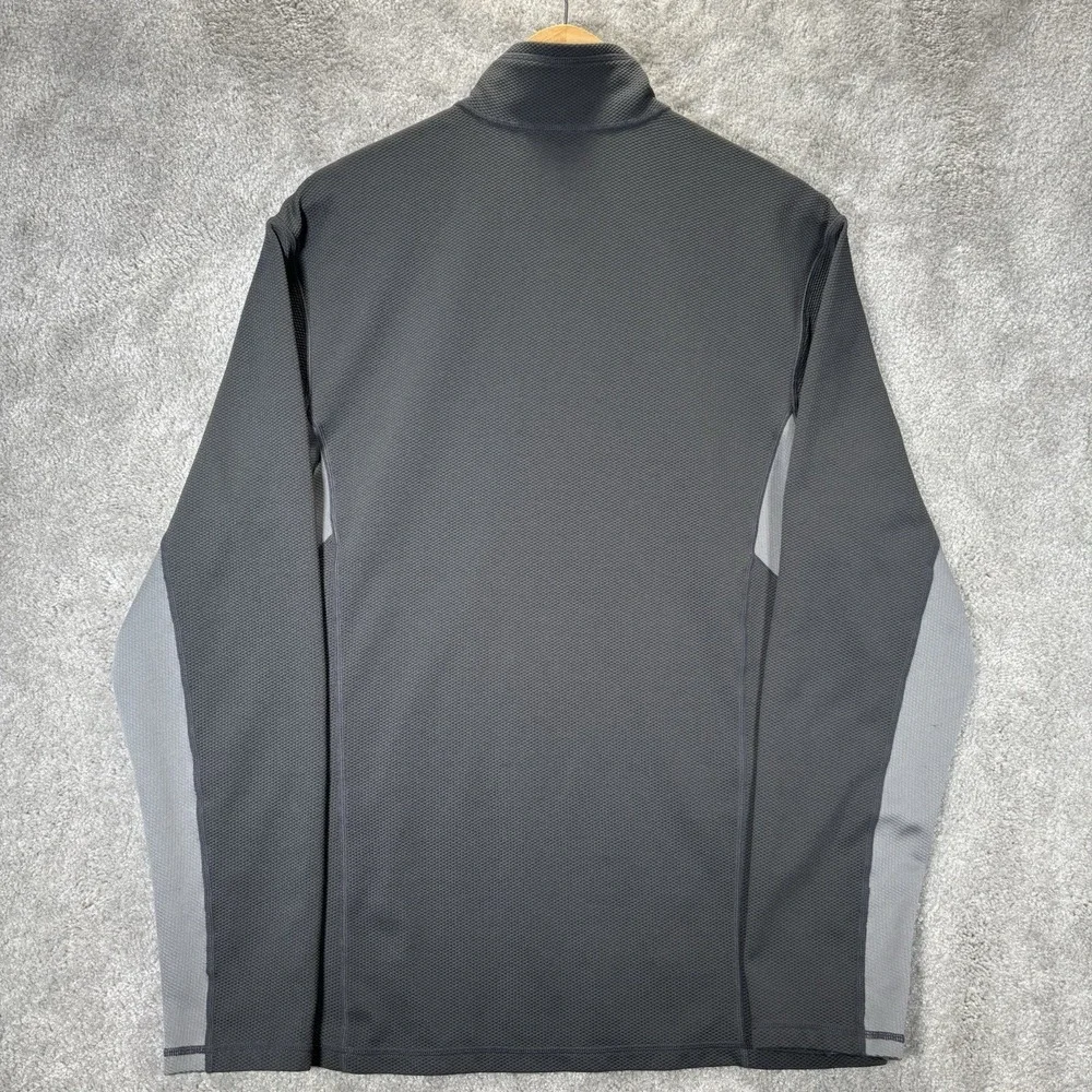 Vintage Nike ACG 1/4 Zip Pullover Mens L Gray Dri Fit Waffle Knit Grid Y2K